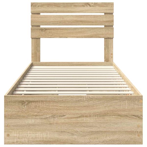 Рамка за легло Сонома дъб 75 x 190 cm Инженерна дървесина