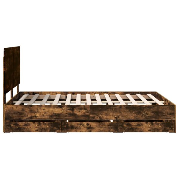 Рамка за легло Димян дъб 160 x 200 cm Инженерна дървесина