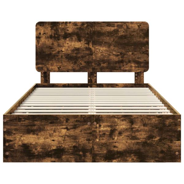 Рамка за легло Димян дъб 135 x 190 cm Инженерна дървесина