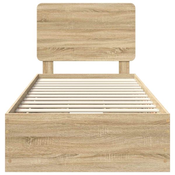 Рамка за легло Сонома дъб 100 x 200 cm Инженерна дървесина