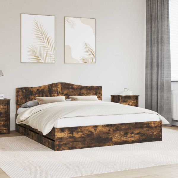 Рамка за легло Димян дъб 180 x 200 cm Инженерна дървесина