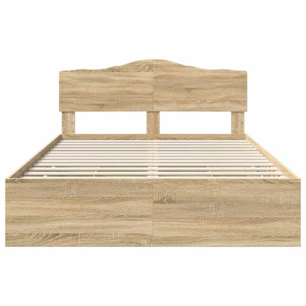Рамка за легло Сонома дъб 140 x 200 cm Инженерна дървесина
