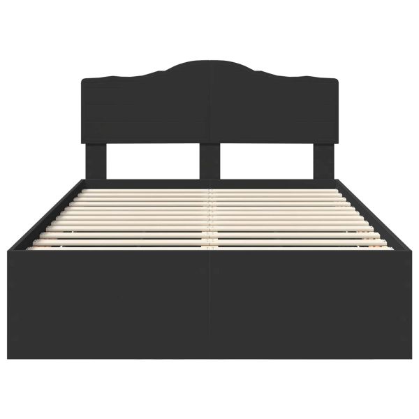 Рамка за легло с таблото Черно 120 x 190 cm Инженерна дървесина
