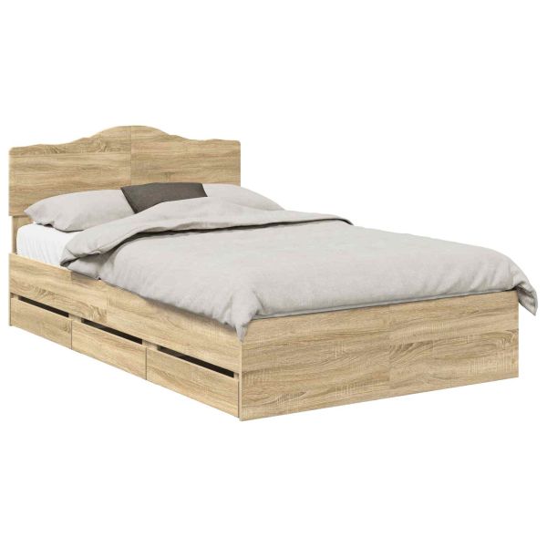 Рамка за легло Сонома дъб 120 x 190 cm Инженерна дървесина