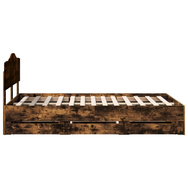 Рамка за легло Димян дъб 120 x 190 cm Инженерна дървесина