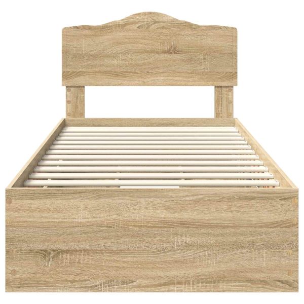 Рамка за легло Сонома дъб 90 x 190 cm Инженерна дървесина