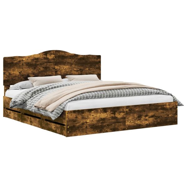 Рамка за легло Димян дъб 180 x 200 cm Инженерна дървесина