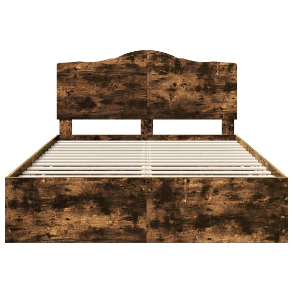 Рамка за легло Димян дъб 160 x 200 cm Инженерна дървесина