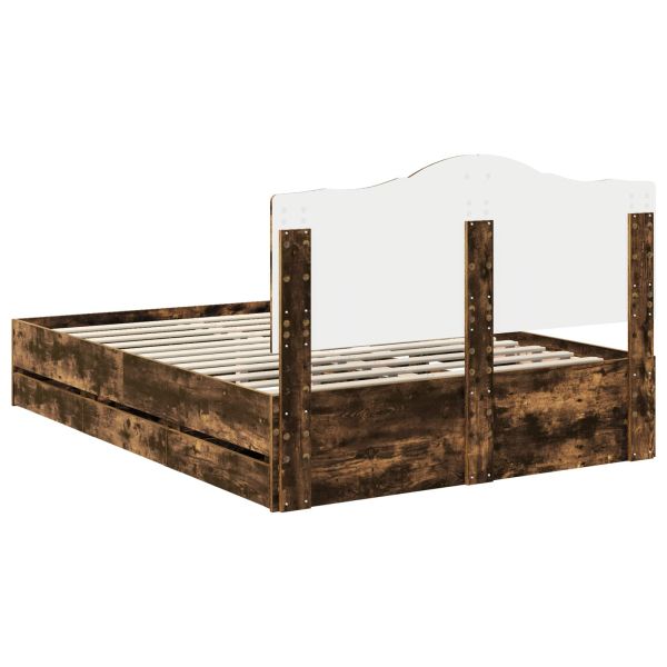 Рамка за легло Димян дъб 140 x 190 cm Инженерна дървесина