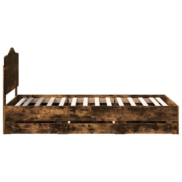 Рамка за легло Димян дъб 75 x 190 cm Инженерна дървесина