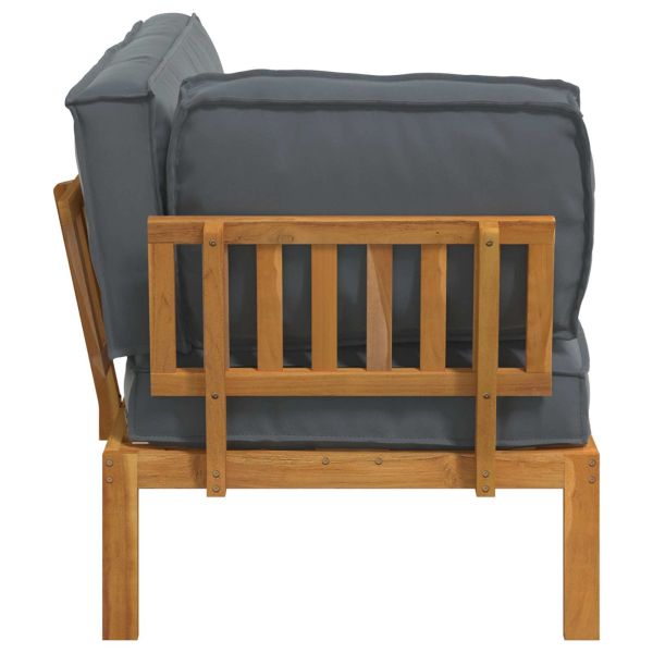 Комплект дивани с възглавница Антрацит 131,5 x 92 x 69 см