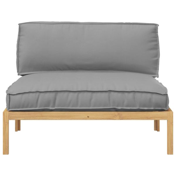 Комплект дивани Сив 120 x 80 x 69 см Солидно акациево дърво