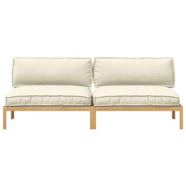 Комплект дивани Крем 240 x 80 x 69 см Солидно акациево дърво