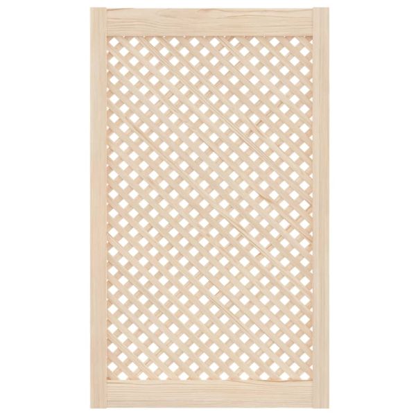 Врати за шкафове с решетен дизайн 2 бр 59,5x99 см бор масив