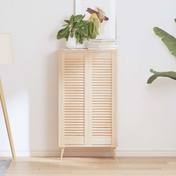 Врати за шкафове с лустросан дизайн 2 бр. масивна дървесина бор