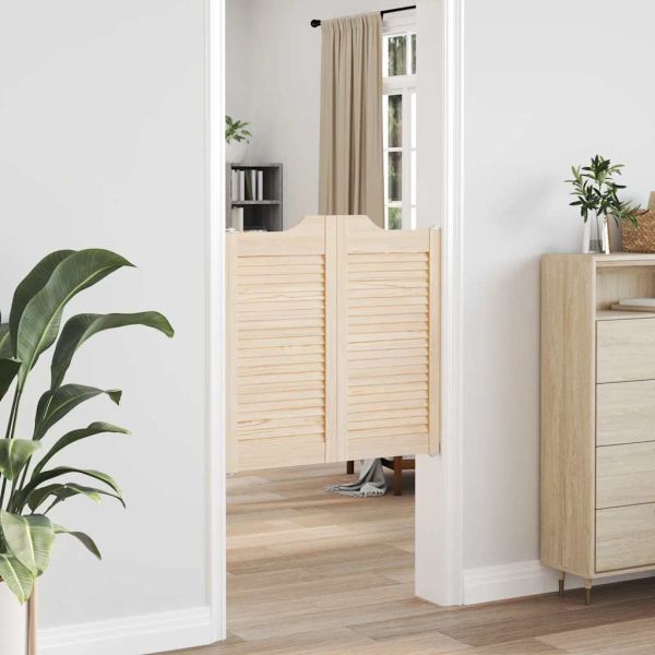 Люлеещи се врати Louvred Design 1 чифт масивна дървесина бор