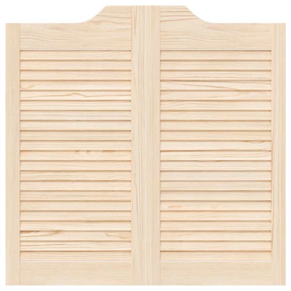 Люлеещи се врати Louvred Design 1 чифт масивна дървесина бор