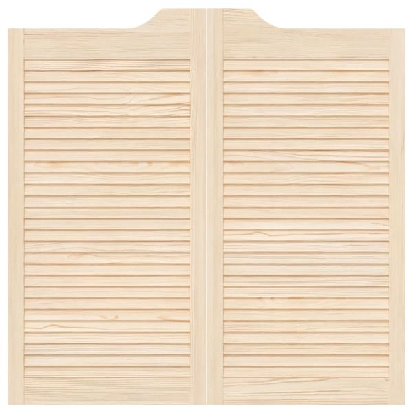 Люлеещи се врати Louvred Design 1-Pair масивна дървесина бор
