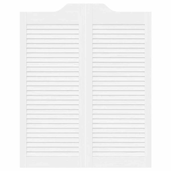 Врати с люлеещ се дизайн 2 чифта бели 100x80 cm