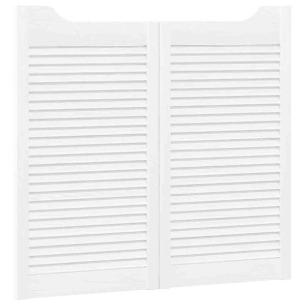 Врати с люлеещ се дизайн 1 чифт бели 90x100 cm