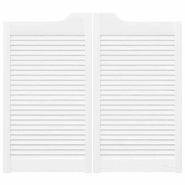 Врати с люлеещ се дизайн 1 чифт бели 90x100 cm