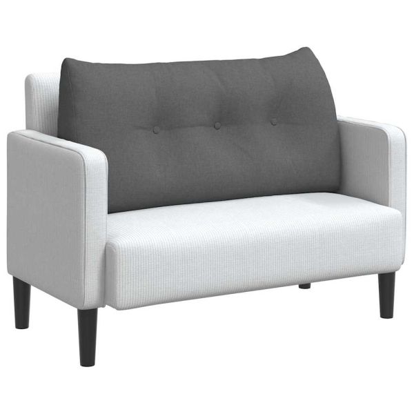 Възглавница за гръб Тъмен сив 100 x 24 x 50 см текстил