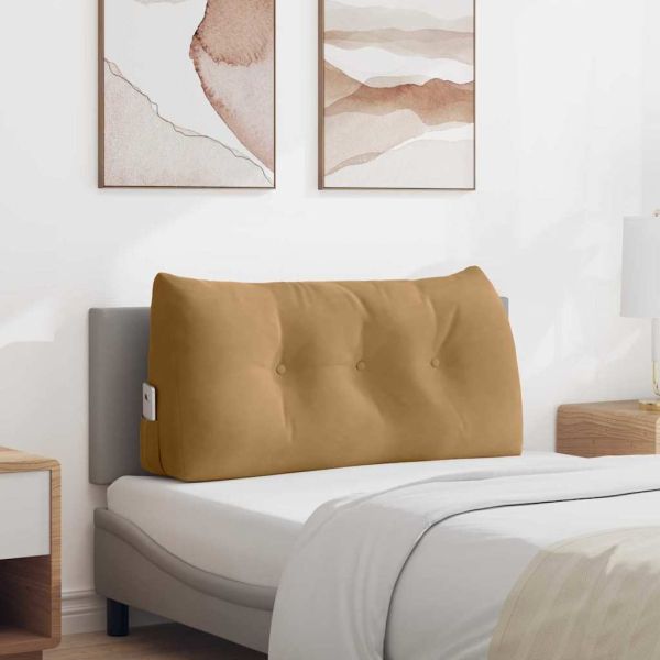 Възглавница за гръб Кафяво 100 x 24 x 50 см Кадифе