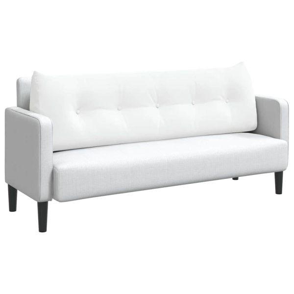 Възглавница за гръб Бяло 160 x 24 x 50 см текстил