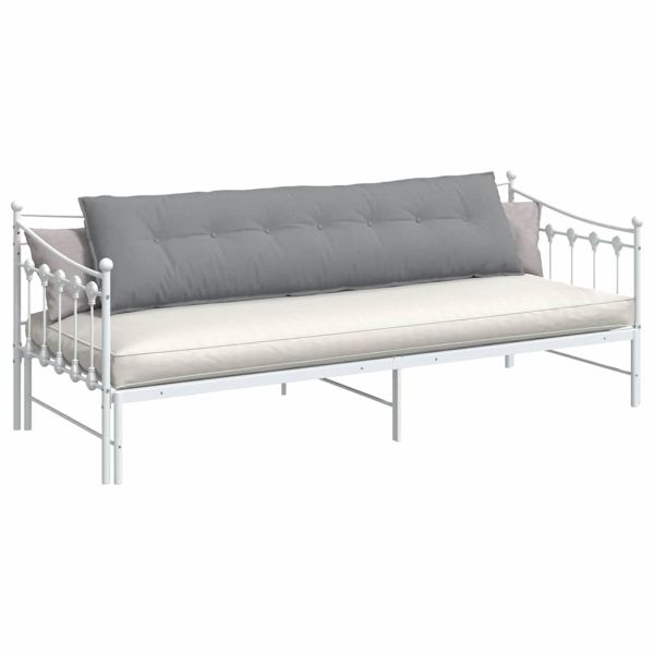 Възглавница за гръб Светлосиво 200 x 19 x 50 см текстил