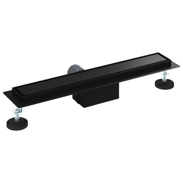 2 в 1 душов дренаж Черно 60 cm Неръждаема стомана 304