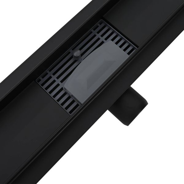 2 в 1 душов дренаж Черно 60 cm Неръждаема стомана 304