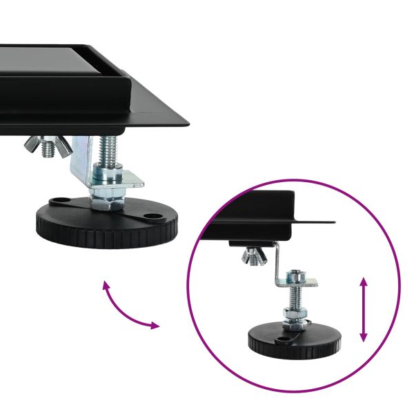 2 в 1 душов дренаж Черно 60 cm Неръждаема стомана 304