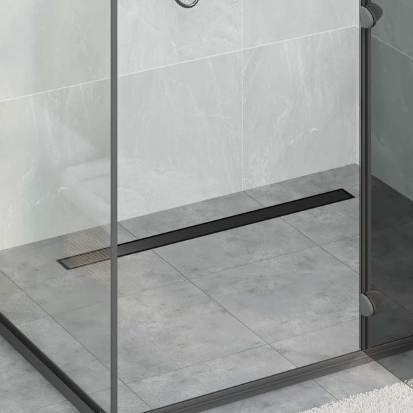 Душ канал 2-в-1 с 360° сифони Черно 90 cm