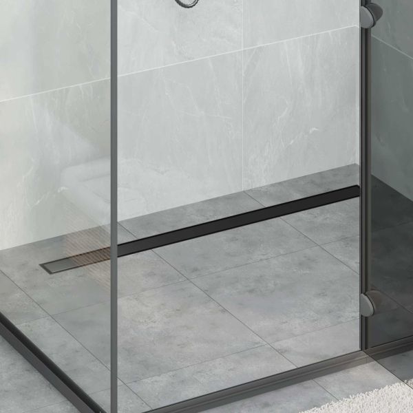 Душ канал 2-в-1 с 360° сифони Черно 100 cm