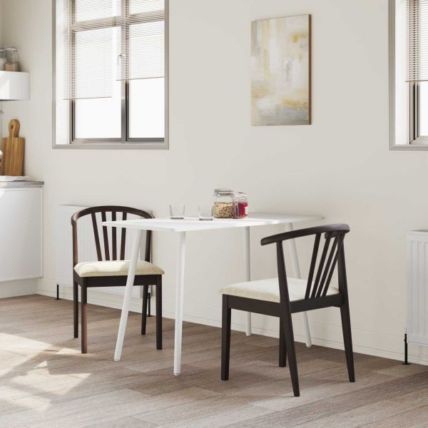 Трапезен стол 2 pcs Светло кафяво и светло