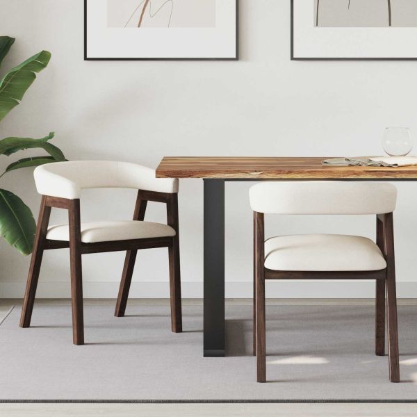 Обедени столове 2 pcs Светло кафяво 54 x 57 x 73 см