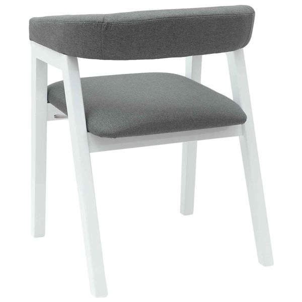 Обедени столове 2 pcs Бяло 54 x 57 x 73 см Солидно гумено дърво