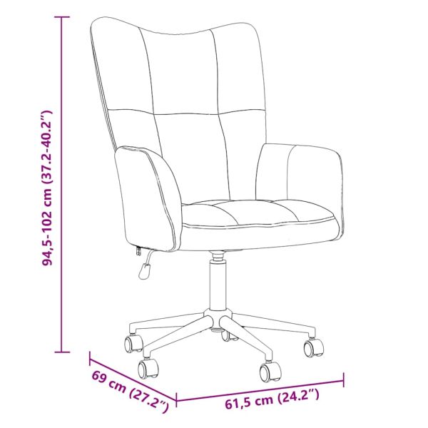 Кресло за релаксация Светлосиво 62 x 68,5 x 105 см Кадифе