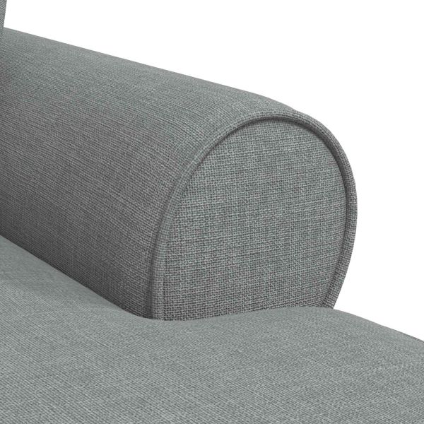 Шезлонг с пола Светлосиво 91 x 157 x 91 см текстил