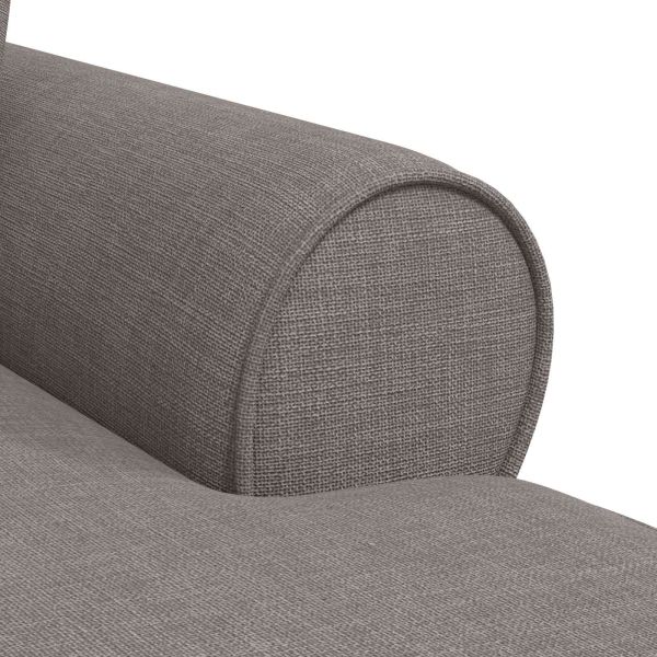 Шезлонг с пола с възглавница Таупе 91 x 157 x 91 см текстил