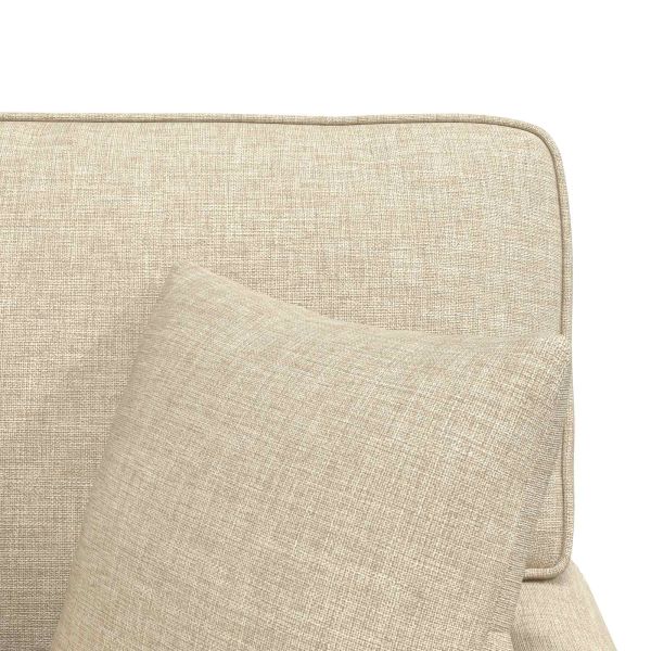 Шезлонг с пола с възглавница Крем 91 x 157 x 91 см текстил