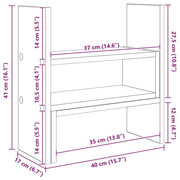 Подставка за монитор на бюро Черния дъб 40 x 17 x 41 см