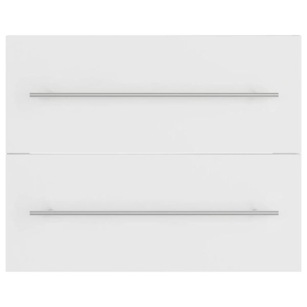 Долен шкаф за мивка, бял, 60x38,5x48 см, инженерно дърво