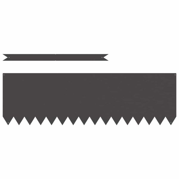 Ограда за трева 10 pcs Черно 100 x 0.05 x 20 см