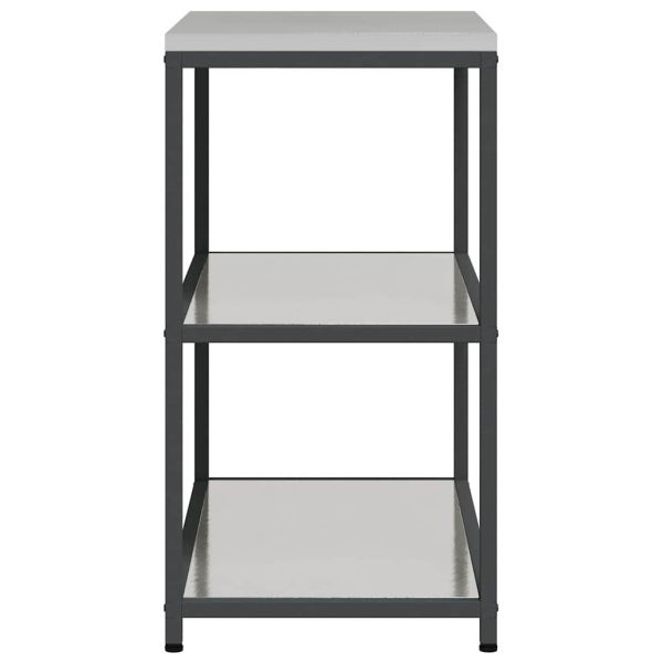 Съхранение в кухнята с рафт Сребрист 60 x 50 x 92 см Стомана