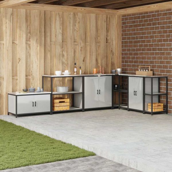 Съхранение в кухнята с рафт Сребрист 60 x 50 x 92 см Стомана