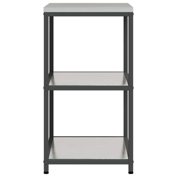 Съхранение в кухнята с рафт Сребрист 60 x 50 x 92 см Стомана