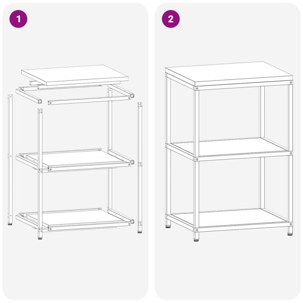 Съхранение в кухнята с рафт Сребрист 60 x 50 x 92 см Стомана