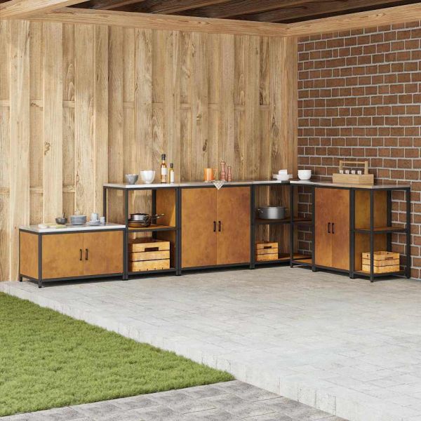 Съхранение в кухнята с рафт Ръждясало 60 x 50 x 92 см Стомана