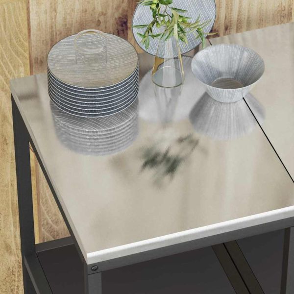 Съхранение в кухнята с рафт Черно 60 x 50 x 92 см Стомана